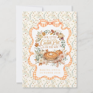 Invitation Annonce de bébé gâteau à la citrouille Cutie Pie