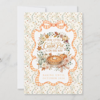 Invitation Annonce de bébé gâteau à la citrouille Cutie Pie