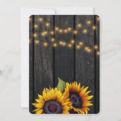 Invitation Annonce de changement de plans des tournesols rust (Dos)