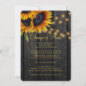 Invitation Annonce de changement de plans des tournesols rust (Devant)