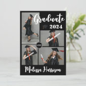 Invitation Annonce de collage de photos de fin d'études avec (Debout devant)