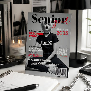 Invitation Annonce de couverture de magazine pour diplômé sen