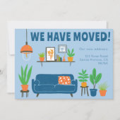 Invitation Annonce de déménagement Adresse Cute Living Room C (Devant)