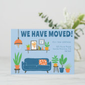 Invitation Annonce de déménagement Adresse Cute Living Room C (Debout devant)