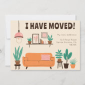 Invitation Annonce de déménagement Adresse Cute Living Room C (Devant)