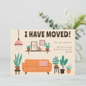 Invitation Annonce de déménagement Adresse Cute Living Room C (Debout devant)