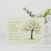 Invitation Annonce de déménagement d'Arbre d'automne (Debout devant)