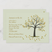Invitation Annonce de déménagement d'Arbre d'automne (Devant / Derrière)