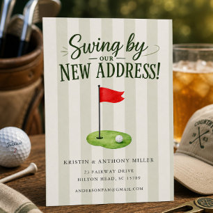 Invitation Annonce de déménagement de golf Passez à notre n