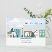 Invitation Annonce de déménagement de la ville d'hiver (Debout devant)