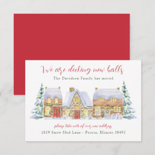 Invitation Annonce de déménagement de Noël - Décoration de no
