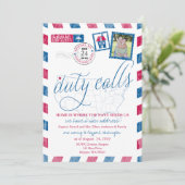 Invitation Annonce de déménagement militaire par avion antiqu (Debout devant)