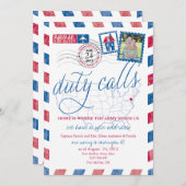 Invitation Annonce de déménagement militaire par avion antiqu (Devant / Derrière)