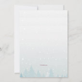 Invitation Annonce de déménagement Paysage hivernal coloré (Dos)
