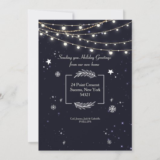 Invitation Annonce de déménagement pour les vacances d'hiver (Devant)