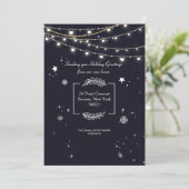 Invitation Annonce de déménagement pour les vacances d'hiver (Debout devant)