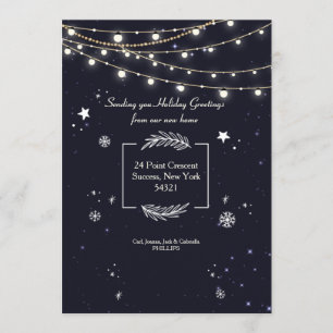 Invitation Annonce de déménagement pour les vacances d'hiver 