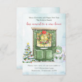 Invitation Annonce de déménagement pour Noël (Devant / Derrière)