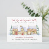 Invitation Annonce de déménagement pour Noël - Décoration de (Debout devant)