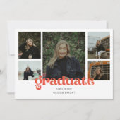 Invitation Annonce de diplômé 2023 multi photo   (Devant)