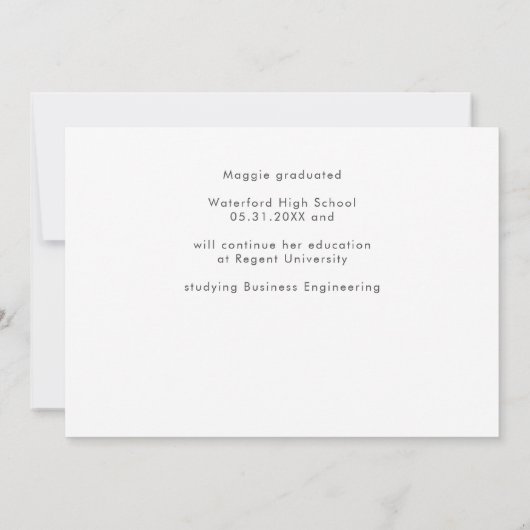 Invitation Annonce de diplômé 2023 multi photo   (Dos)