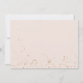 Invitation Annonce de diplômé chic rose gold pailletée photo (Dos)