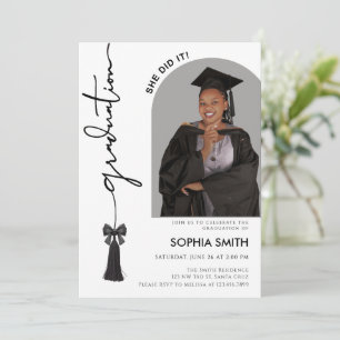 Invitation Annonce de diplômé de la promotion 2026 avec photo