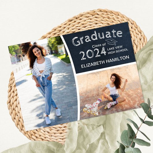 Invitation Annonce de diplôme de lycée sur tableau