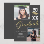 Invitation Annonce de diplômé émérite (Devant / Derrière)