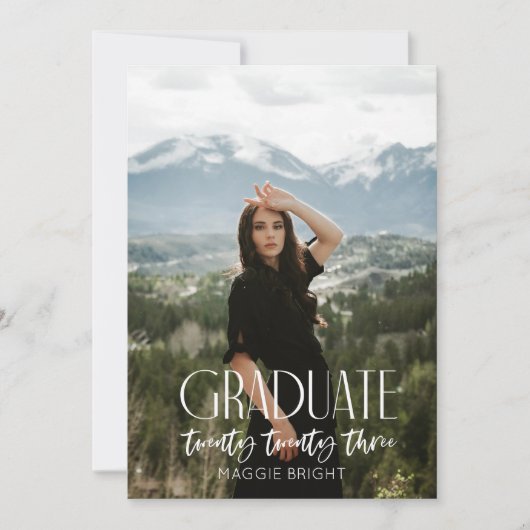 Invitation Annonce de diplômé moderne 2023 (Devant)