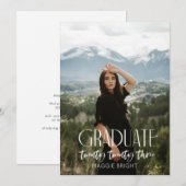 Invitation Annonce de diplômé moderne 2023 (Devant / Derrière)