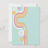 Invitation Annonce de diplômé rétro hippie (Dos)