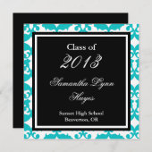 Invitation Annonce de diplômes/Invitation élégante (Devant / Derrière)