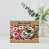 Invitation Annonce de Donuts et Café Décadents (Debout devant)