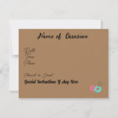 Invitation Annonce de Donuts et Café Décadents (Dos)