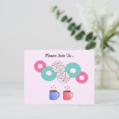Invitation Annonce de donuts et de café (Debout devant)