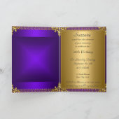 Invitation Annonce de fête d'anniversaire Violet (Intérieur)