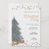 Invitation Annonce de fête de Noël Arbres Fête Joyeux  (Devant)