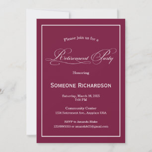 Invitation Annonce de fête de retraite bordeaux