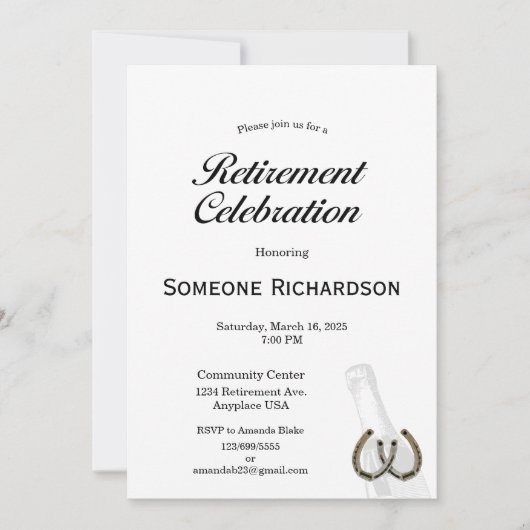 Invitation Annonce de fête de retraite thème Western (Devant)