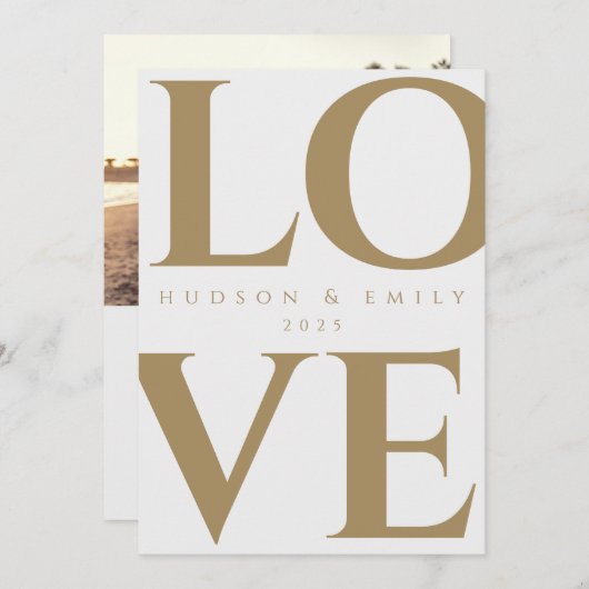 Invitation Annonce de fiançailles avec image (Devant / Derrière)