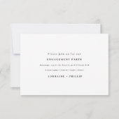 Invitation Annonce de fiançailles avec photo (Dos)