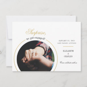 Invitation Annonce de fiançailles avec photo moderne Fête