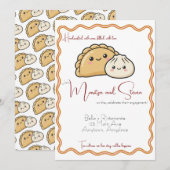 Invitation Annonce de fiançailles de empanada dumpling de chi (Devant / Derrière)
