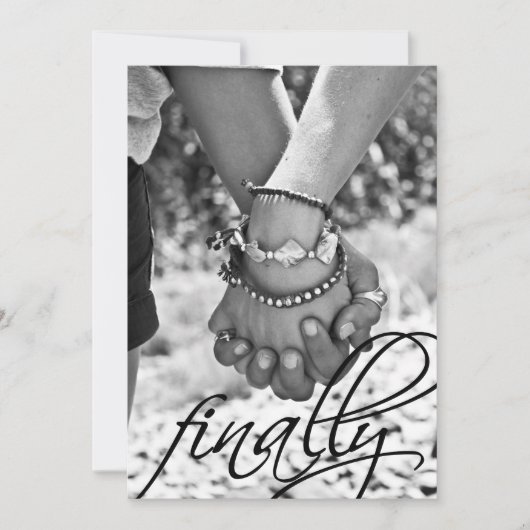 Invitation Annonce de fiançailles enfin (Devant)