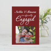 Invitation Annonce de fiançailles simple photo  (Debout devant)