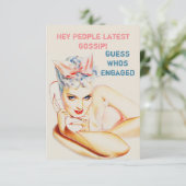 Invitation Annonce de fiançailles unique et drôle (Debout devant)