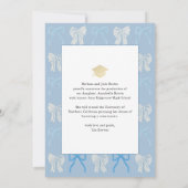 Invitation Annonce de fin d'études avec texte et photo de noe (Dos)