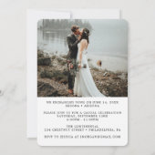 Invitation Annonce de fuite amoureuse du plus beau jour (Dos)