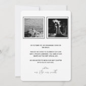 Invitation Annonce de fuite amoureuse moderne | Mariage sur l (Dos)
